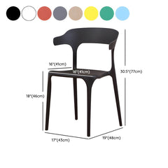 Nordic Armrest Stackable Acrylic Chair with Acrylic Legs for Dining Room Dining Chairs