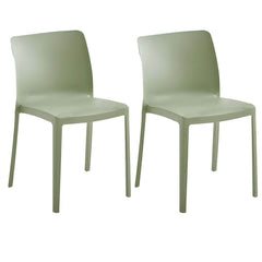Scandinavian Plastic & Acrylic Kitchen & Dining Chair with Low Back Dining Chairs