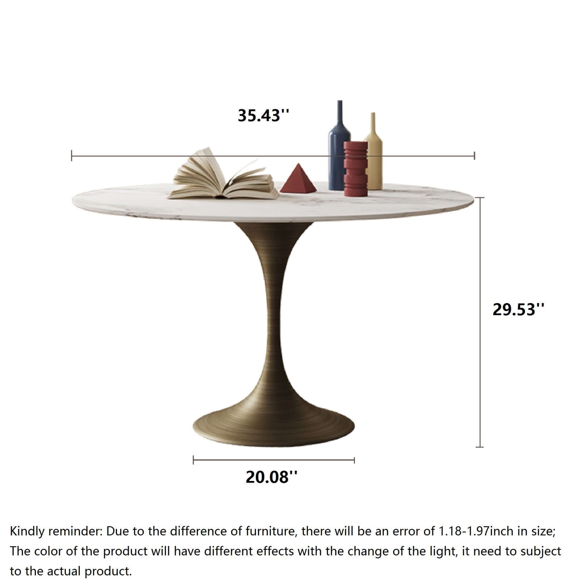 Round dining table and chair set featuring a durable sintered stone tabletop for luxury dining