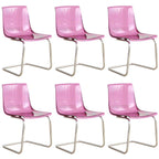 Scandinavian style plastic and acrylic non-upholstered side dining chair