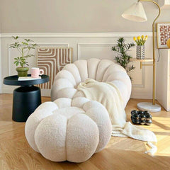 Small Swivel White Papasan Chair: Light Wood Frame, No Casters, Non-Stackable, Sloped Arms Accent Chairs
