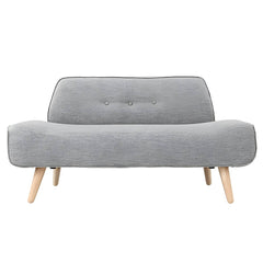 Scandinavian Style Small Size Sofa with Wood Frame in Solid Color and Polyester Blend Upholstery Sofa