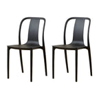 Low-back plastic and acrylic side chair with modern style for kitchen and dining areas