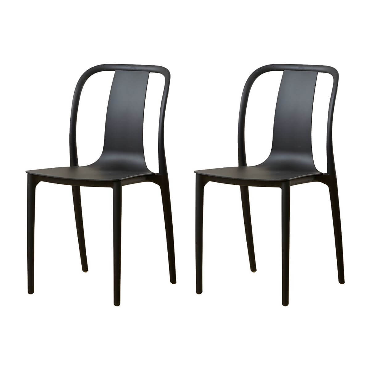 Low-back plastic and acrylic side chair with modern style for kitchen and dining areas