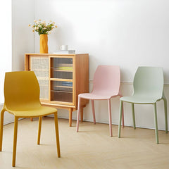 Modern Scandinavian Style Stackable Plastic & Acrylic Chair for Kitchen & Dining Dining Chairs
