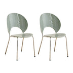 Scandinavian style stackable armless side chair made of plastic and acrylic for dining