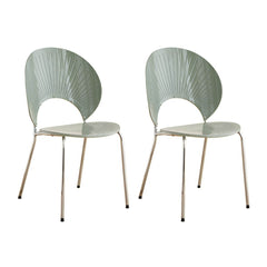 Scandinavian Style Stackable Armless Side Chair in Plastic & Acrylic Dining Chairs