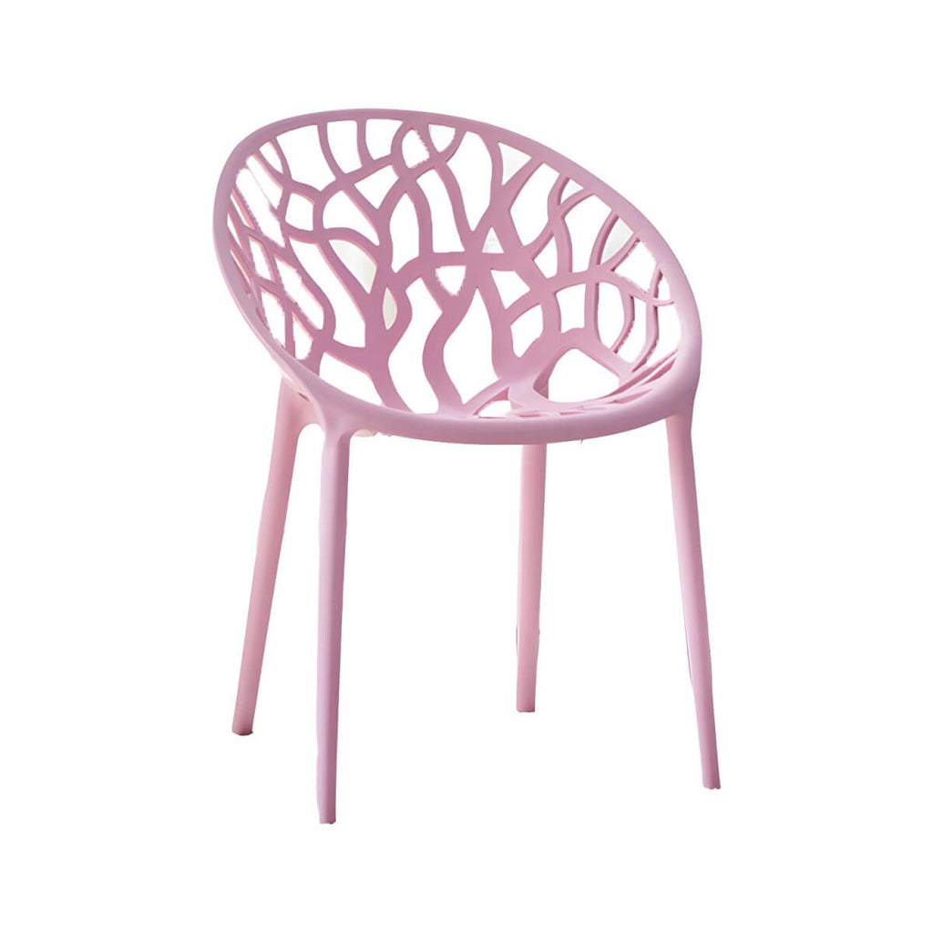 Scandinavian style sloped arm chair made of plastic and acrylic, ideal for kitchen and dining areas