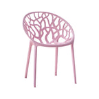 Scandinavian style sloped arm chair made of plastic and acrylic, ideal for kitchen and dining areas
