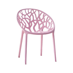 Scandinavian Style Plastic & Acrylic Sloped Arm Chair for Kitchen & Dining Dining Chairs