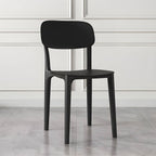 Stackable Nordic acrylic dining chair with backrest and acrylic legs