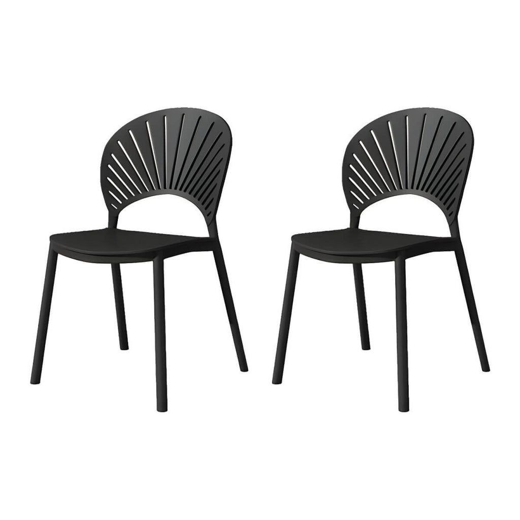 Scandinavian style plastic and acrylic side chair with low back for kitchen and dining