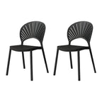 Scandinavian style plastic and acrylic side chair with low back for kitchen and dining