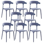 Acrylic Nordic dining chair with backrest and armrests, featuring clear acrylic legs
