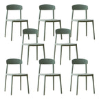 Scandinavian style low back kitchen and dining chair made of plastic and acrylic