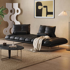 Living Room Double Sided Sofa with Leather Upholstery