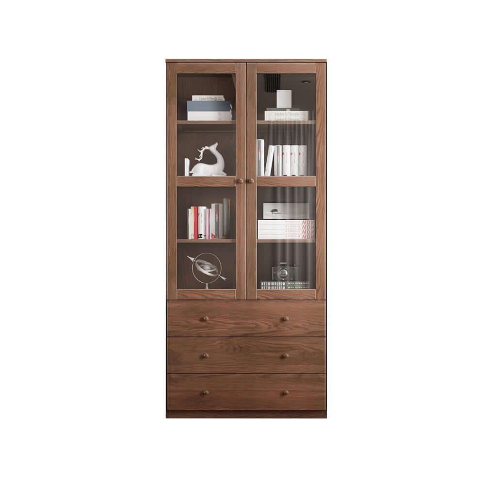 Modern modular floor-to-ceiling bookshelf with doors for versatile storage and organization