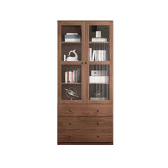 Modern Floor-to-Ceiling Bookshelf with Doors - Modular Storage Cabinet