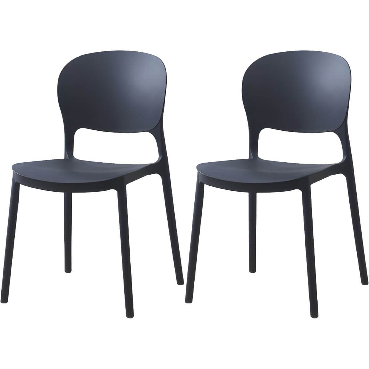 Scandinavian style stackable plastic and acrylic dining side chair for kitchen and dining