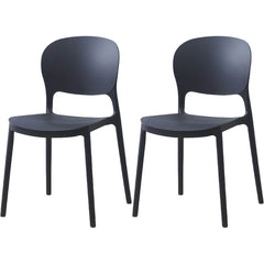 Scandinavian Style Plastic & Acrylic Stackable Kitchen & Dining Side Chair Dining Chairs