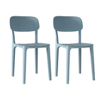 Stackable Nordic acrylic dining chair with backrest and acrylic legs