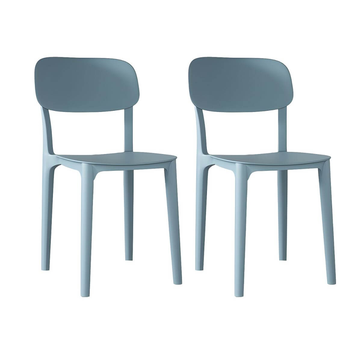 Stackable Nordic acrylic dining chair with backrest and acrylic legs