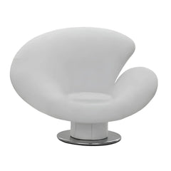 Modern Papasan Chair in Linen Blend Upholstery with Reclining Feature and High-Back Accent Chairs