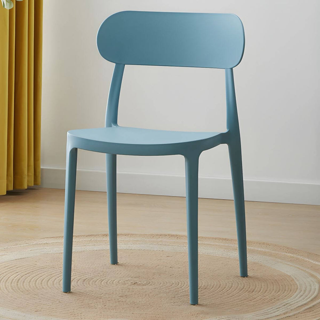 Modern Scandinavian dining chair made of plastic and acrylic, perfect for kitchen and dining areas