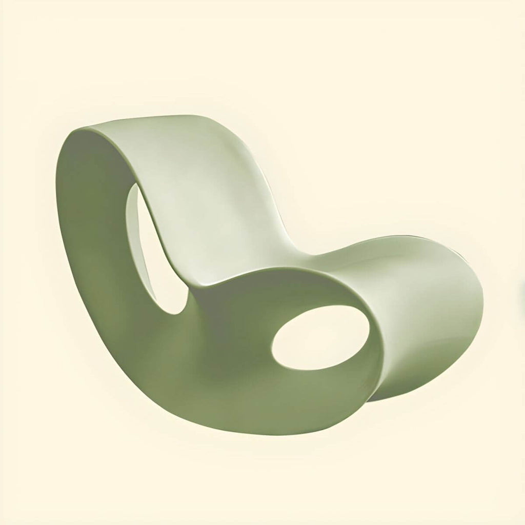 Acrylic contemporary indoor rocking chair without armrest in solid color