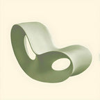 Acrylic contemporary indoor rocking chair without armrest in solid color