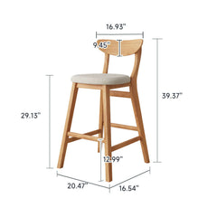 Expandable Solid Wood Bar Table with Mobile Island
