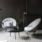 Contemporary woven back papasan accent chair with dimensions 41.34 by 33.86 by 36.61 inches