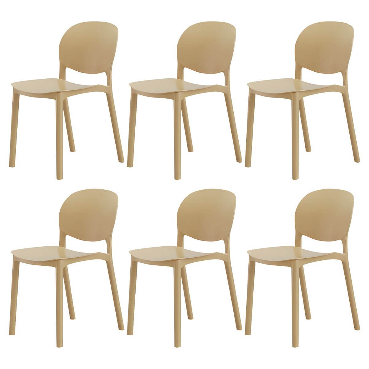 Stackable Nordic dining chair with acrylic legs and ergonomic backrest for modern dining rooms