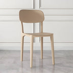 Stackable Nordic acrylic dining chair with backrest and acrylic legs