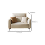 Straight sofa recliner with left-hand facing and round arms, made of polyester blend fabric