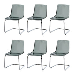 Gorgeous Scandinavian Style Side Chair - Low Back Plastic & Acrylic Chair for Kitchen & Dining Dining Chairs