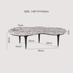 Terrazzo coffee table with contemporary design, perfect for small homes and chic office spaces