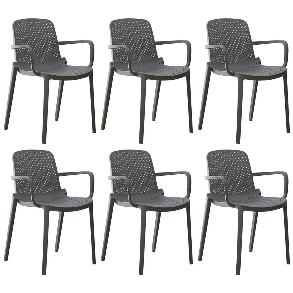 Acrylic modern plastic dining chair with solid back, 32 inches high, ideal for restaurant seating