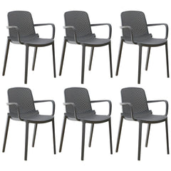 Modern Plastic Solid Back Side Chair 32"H Acrylic Dining Chair for Restaurant Dining Chairs