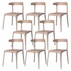 Stackable Nordic acrylic dining chair with backrest and acrylic legs