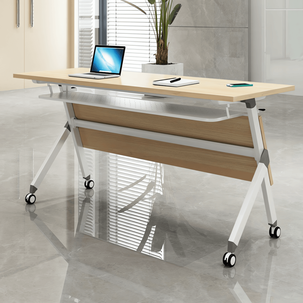 Folding table and chair set designed for versatile use in dynamic office spaces