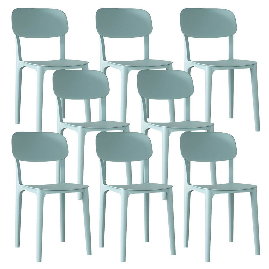 Stackable Nordic acrylic dining chair with backrest and acrylic legs