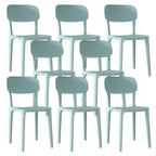 Stackable Nordic acrylic dining chair with backrest and acrylic legs