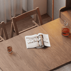 Space-saving folding table perfect for dining and work in small cozy homes