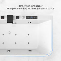 Elegant White Rectangular Single Soak Bathtub Designed for Comfortable Full-Body Immersion