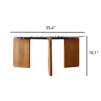 Nordic-Inspired Terrazzo Coffee Table - Unique Round Design with Quality Wooden Legs