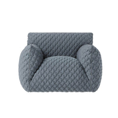 40.55" Wide Scandinavian Single Sofa Chair Polyester Twill Arm Chair for Bedroom - Light Gray Accent Chairs