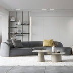 Ultra-modern polyester blend tuxedo arm sofa with tight back, 27.56 inches high sectional