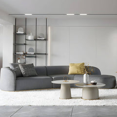 Ultra-Modern Polyester Blend Tight Back Sofa 27.56"High Tuxedo Arm Sofa Sectionals
