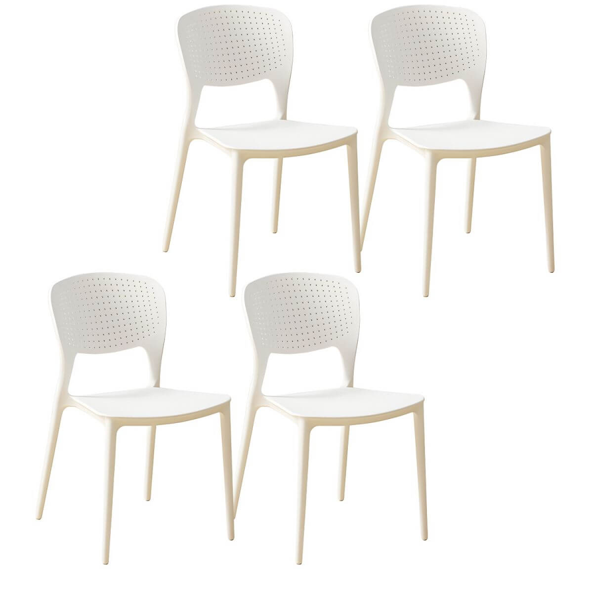 Stackable Scandinavian style plastic and acrylic side chair for dining room